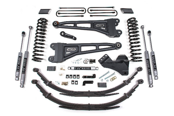 BDS 4 Inch Lift Kit W/ Radius Arm, Fits Ford F250/F350 Super Duty 17-19 4WD Diesel 1557H