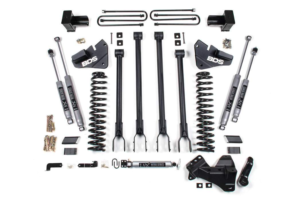 BDS BDS1565H 4 Inch Lift Kit w/ 4-Link Ford F350 Super Duty DRW (20-22) 4WD Diesel