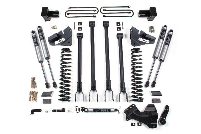 BDS 4 Inch Lift Kit 4-Link Conversion Fits Ford F250 / F350 Super Duty (17-19) 4WD Gas