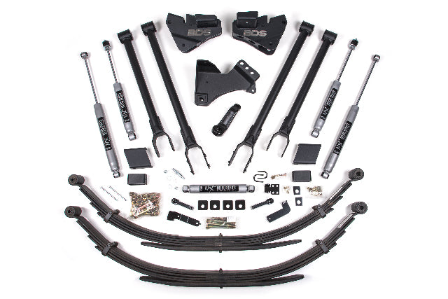 BDS 4 Inch Lift Kit 4-Link Conversion, Fits Ford F250/F350 Super Duty 17-19 4WD Diesel 1555H