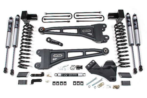 BDS 4 Inch Lift Kit W/ Radius Arm, Fits Ford F350 Super Duty DRW 17-19 4WD Gas 1576FS