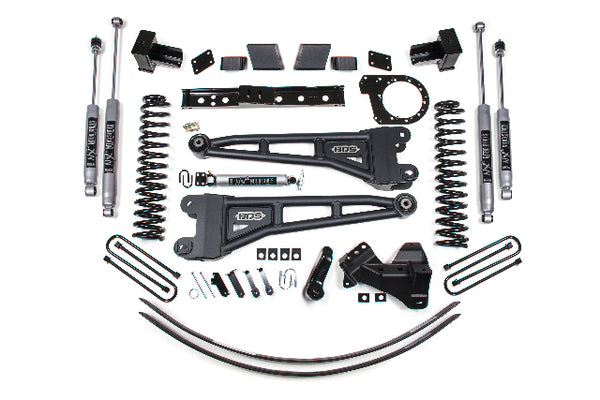 BDS 6 Inch Lift Kit W/ Radius Arm, Fits Ford F250/F350 Super Duty 17-19 4WD Diesel 1580H