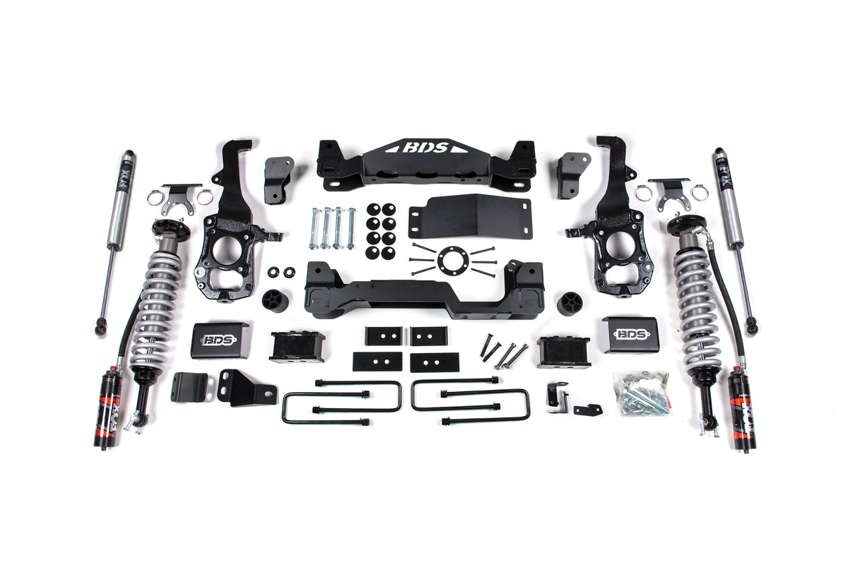 BDS 4 Inch Lift Kit 2.5 Performance Elite Coil-over, Fits Ford F150 21-25 4WD 1583FPE