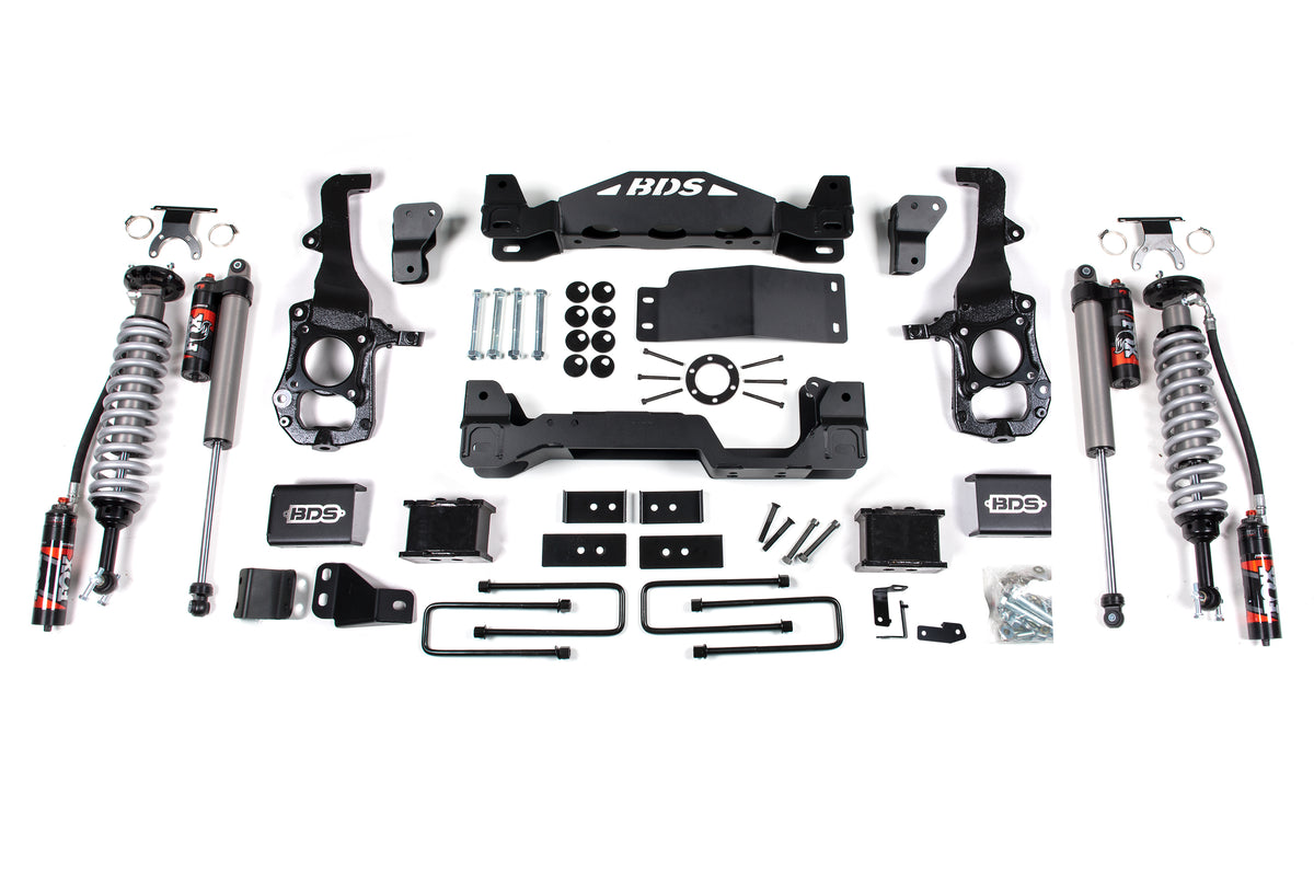 BDS 6 Inch Lift Kit 2.5 Performance Elite Coil-over, Fits Ford F150 21-25 4WD 1585FPE