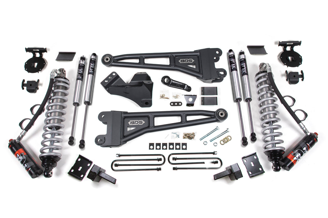 BDS BDS1596FPE 4 Inch Lift Kit w/ Radius Arm -FOX 2.5 Performance Elite Coil-Over Conversion Ford F250/F350 Super Duty (11-16) 4WD Diesel