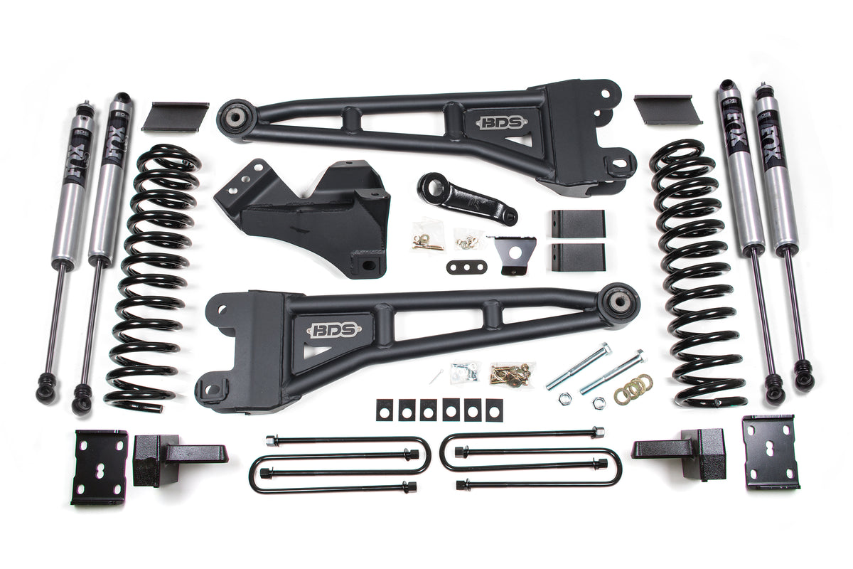 BDS 4 Inch Lift Kit W/ Radius Arm, Fits Ford F250/F350 Super Duty 11-16 4WD Diesel 1596FS