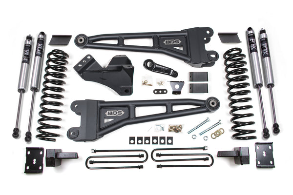 BDS 4 Inch Lift Kit W/ Radius Arm, Fits Ford F250/F350 Super Duty 11-16 4WD Diesel 1596FS