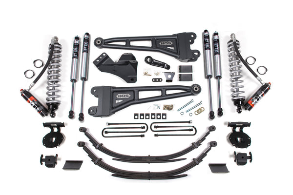 BDS 4 Inch Lift Kit W/ Radius Arm 2.5 Performance Elite Coil-over Conversion, Fits Ford F250/F350 Super Duty 11-16 4WD Diesel 1597FPE