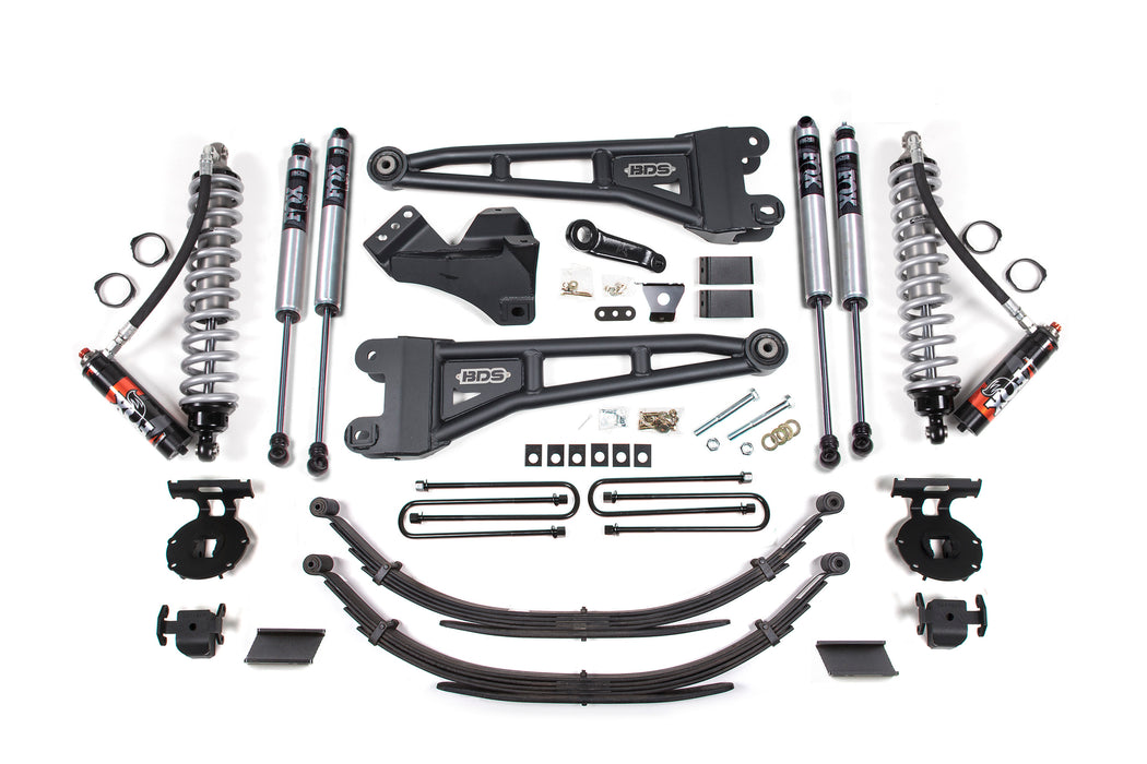 BDS BDS1597FPE 4 Inch Lift Kit w/ Radius Arm -FOX 2.5 Performance Elite Coil-Over Conversion Ford F250/F350 Super Duty (11-16) 4WD Diesel