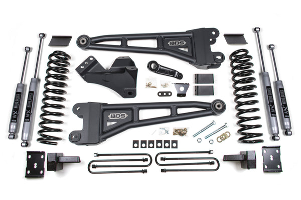 BDS 4 Inch Lift Kit W/ Radius Arm, Fits Ford F250/F350 Super Duty 11-16 4WD Diesel 1597FS