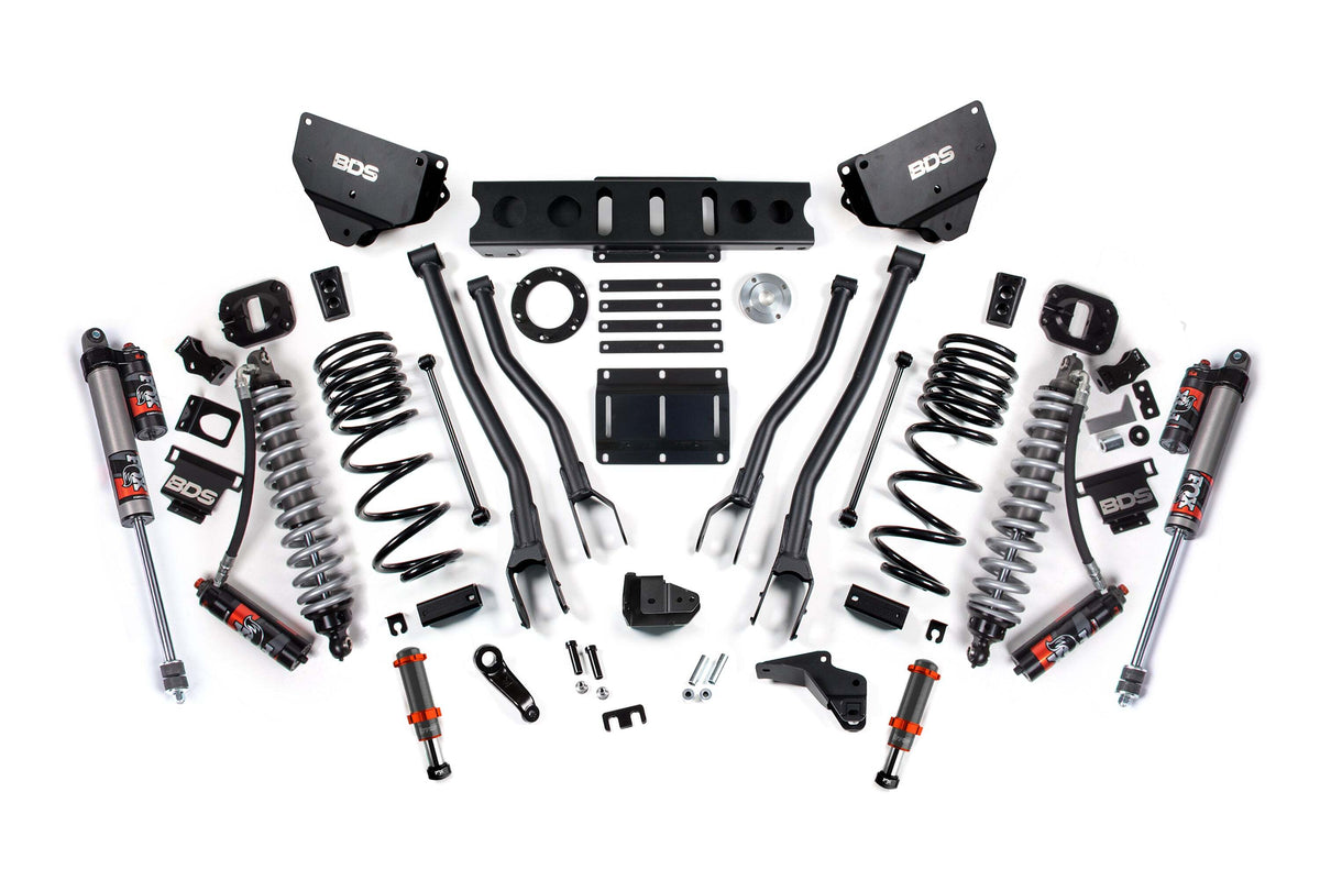 BDS 4 Inch Lift Kit W/ 4-Link FOX 2.5 Coil-over Conversion - Performance Elite Fits RAM 2500 14-18 4WD Diesel 1602PESB