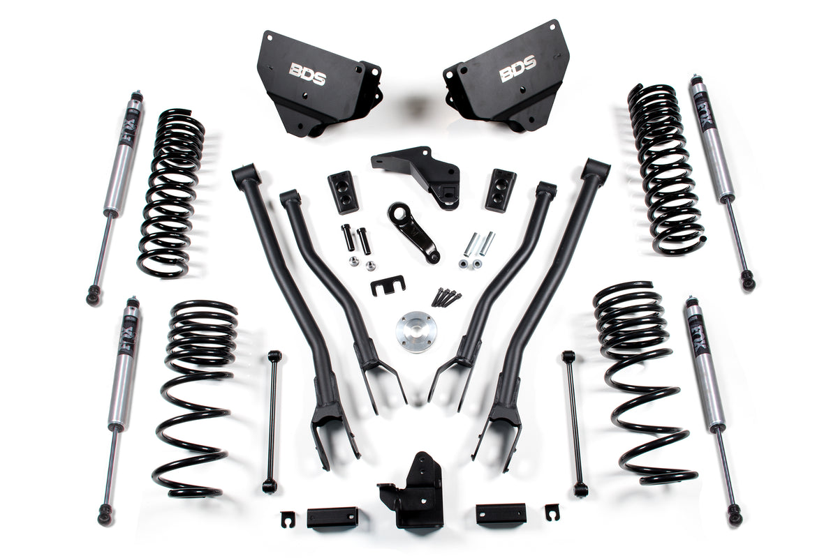 BDS 4 Inch Lift Kit W/ 4-Link Fits RAM 2500 14-18 4WD Gas 1611FS