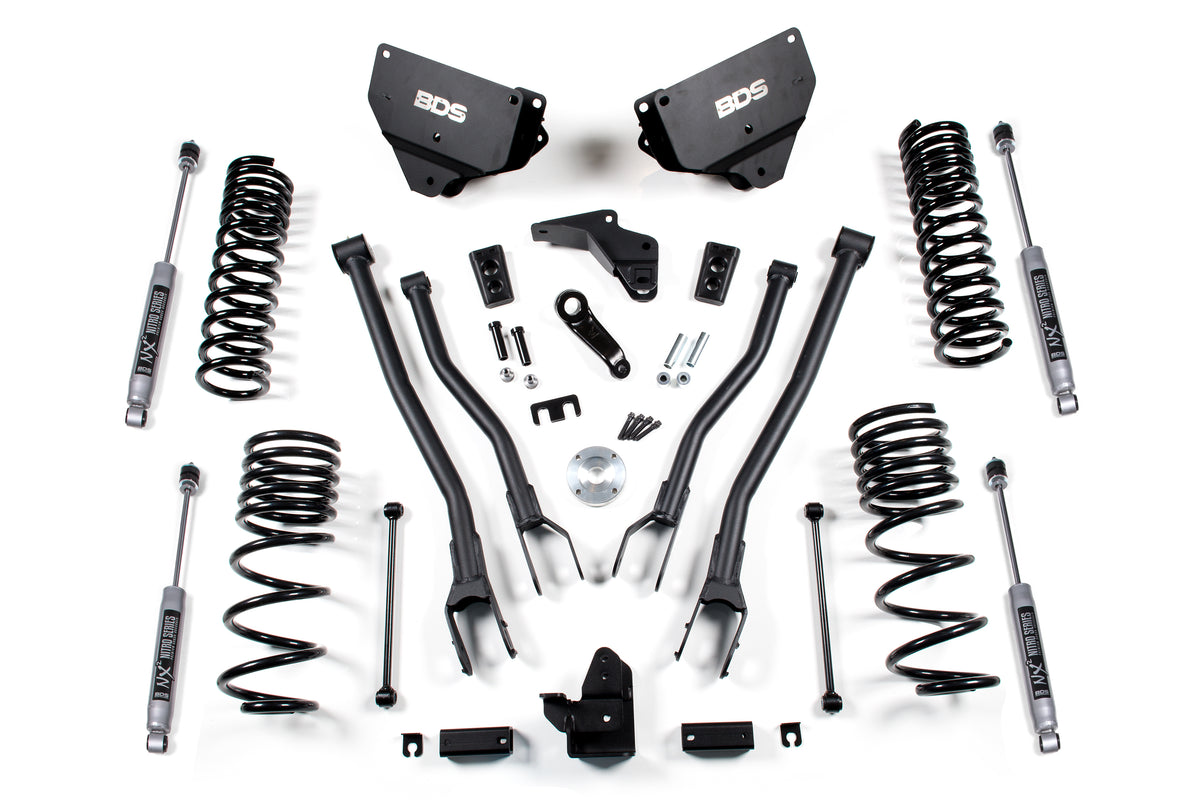 BDS 4 Inch Lift Kit W/ 4-Link Fits RAM 2500 14-18 4WD Diesel 1602H