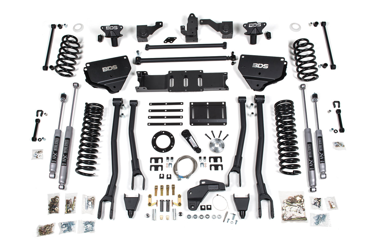 BDS 8 Inch Lift Kit W/ 4-Link Fits RAM 2500 14-18 4WD Diesel 1626H