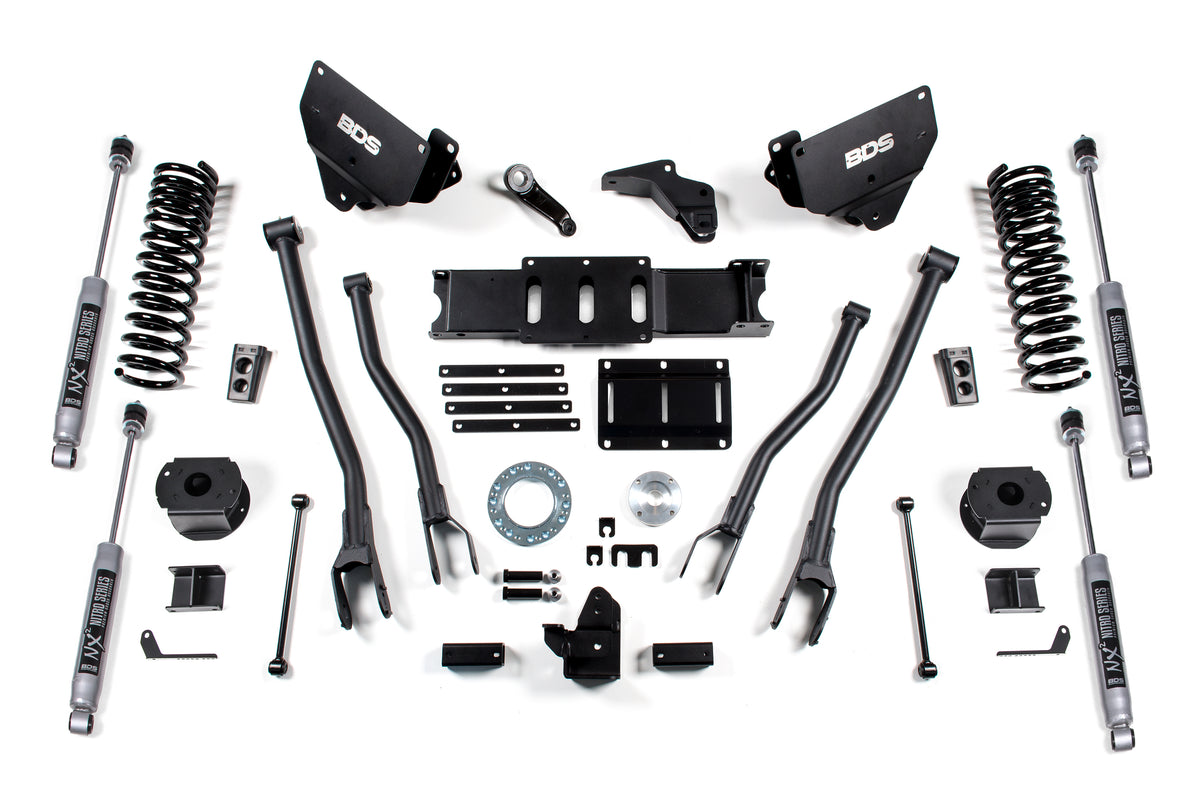 BDS 6 Inch Lift Kit W/ 4-Link Fits RAM 2500 W/ Rear Air Ride 14-18 4WD Diesel 1628H