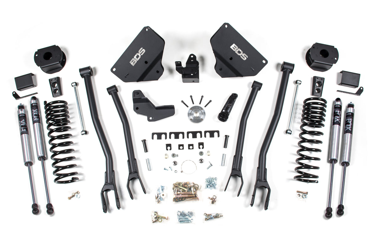 BDS 4 Inch Lift Kit W/ 4-Link Fits RAM 2500 W/ Rear Air Ride 14-18 4WD Diesel 1632FS