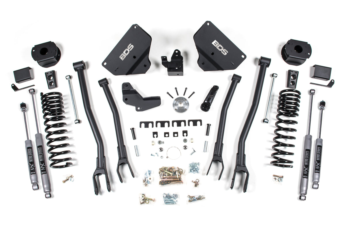 BDS 4 Inch Lift Kit W/ 4-Link Fits RAM 2500 W/ Rear Air Ride 14-18 4WD Diesel 1632H