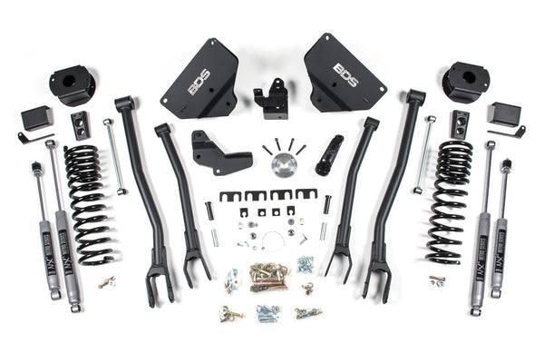 BDS 4 Inch Lift Kit W/ 4-Link RAM 2500 W/ Rear Air Ride 14-18 4WD Diesel 1632H