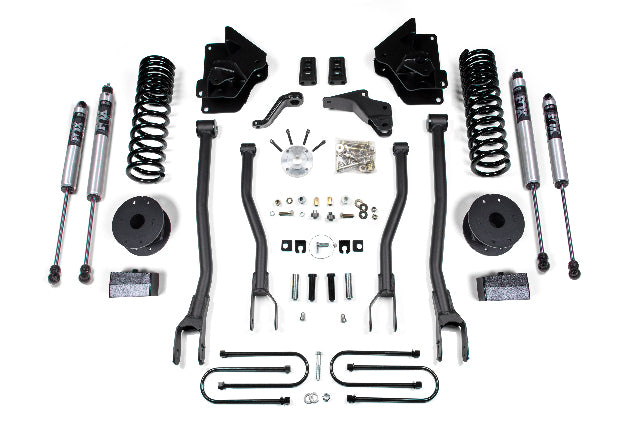 BDS 4 Inch Lift Kit w/ 4-Link Ram 3500 w/ Rear Air Ride (13-18) 4WD Gas