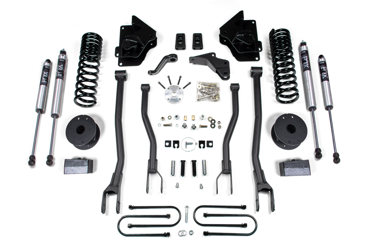 BDS 4 Inch Lift Kit W/ 4-Link Fits RAM 3500 W/ Rear Air Ride 13-18 4WD Diesel 1644FS