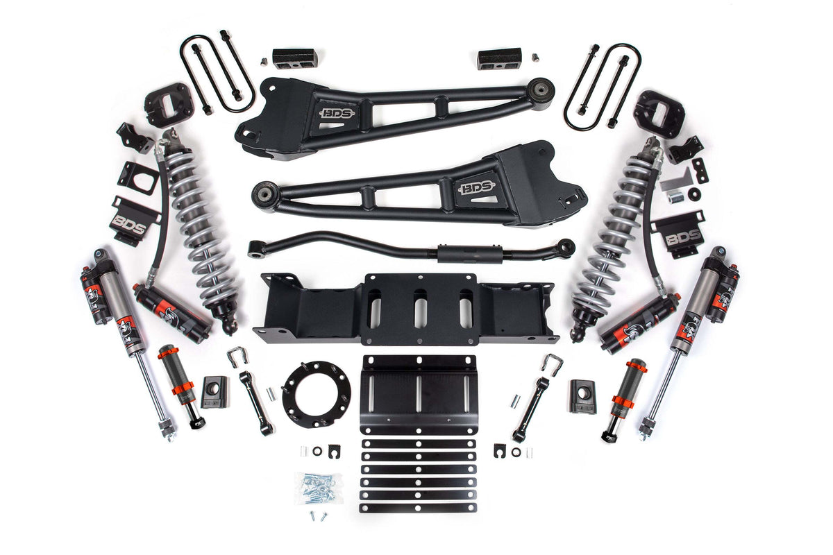 BDS 3 Inch Lift Kit W/ Radius Arm FOX 2.5 Coil-over Conversion - Performance Elite Fits RAM 3500 19-24 4WD Diesel 1655PESB