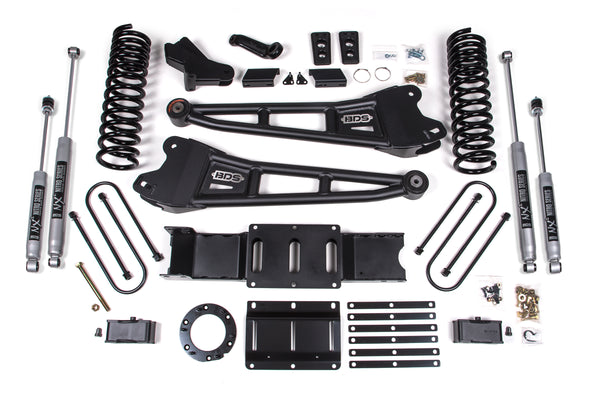 BDS 4 Inch Lift Kit W/ Radius Arm 3 Inch Rear Block RAM 3500 19-24 4WD Diesel 1656H