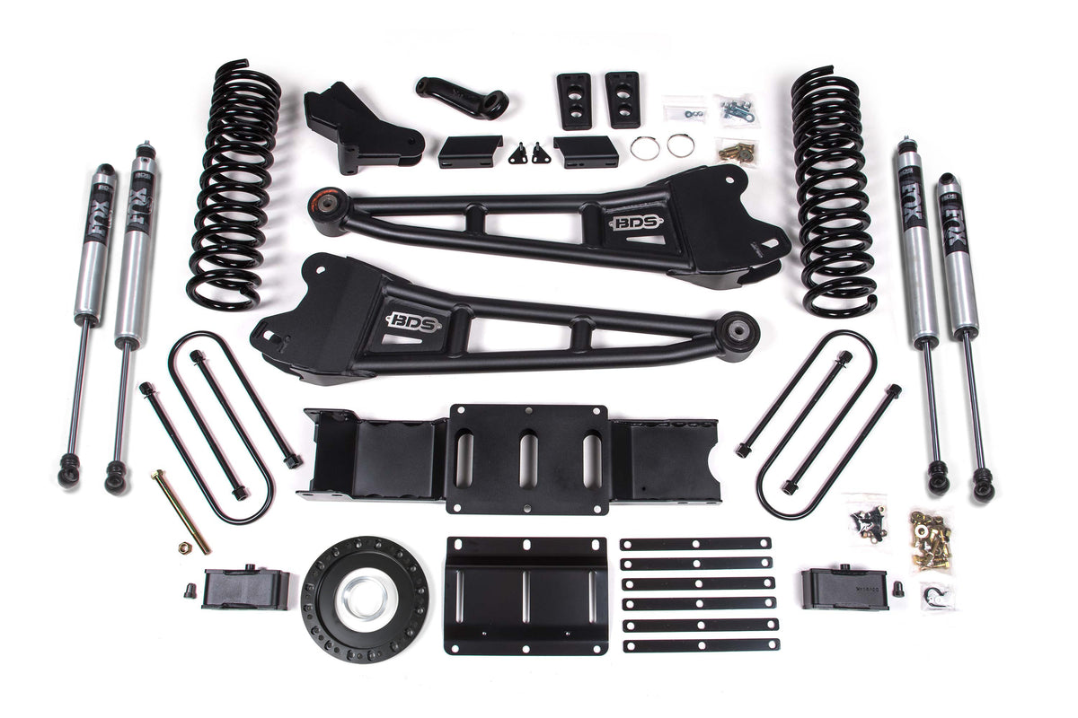 BDS 4 Inch Lift Kit W/ Radius Arm 3 Inch Rear Block Fits RAM 3500 19-24 4WD Diesel 1658FS