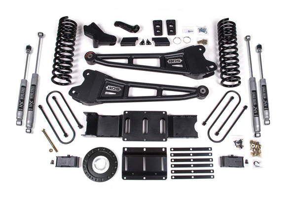 BDS 4 Inch Lift Kit W/ Radius Arm 2 Inch Rear Block RAM 3500 19-24 4WD Diesel 1704H
