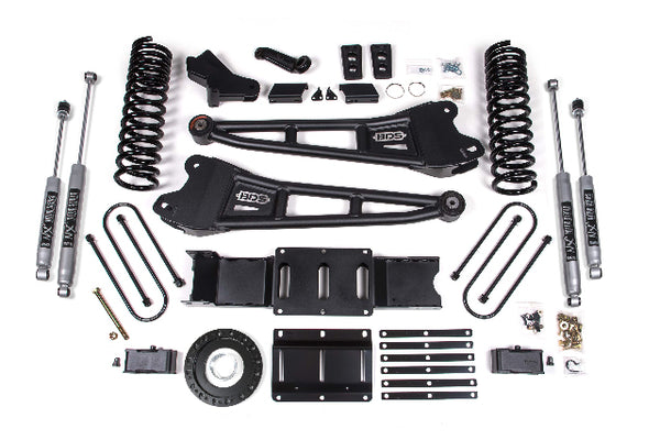 BDS 4 Inch Lift Kit W/ Radius Arm 2 Inch Rear Block RAM 3500 19-24 4WD Diesel 1706H