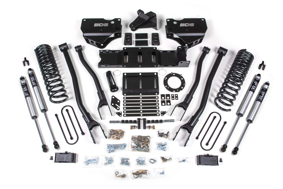 BDS 4 Inch Lift Kit W/ 4-Link Fits RAM 3500 19-24 4WD Diesel 1666FS