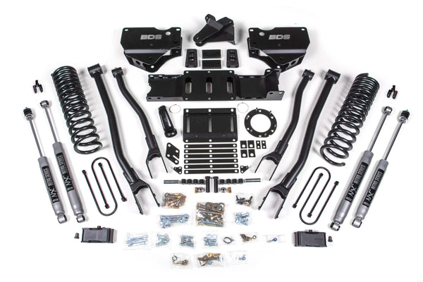 BDS 4 Inch Lift Kit W/ 4-Link RAM 3500 19-24 4WD Diesel 1666H