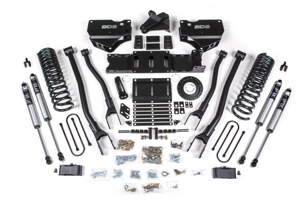 BDS 4 Inch Lift Kit W/ 4-Link RAM 3500 19-24 4WD Diesel 1668FS