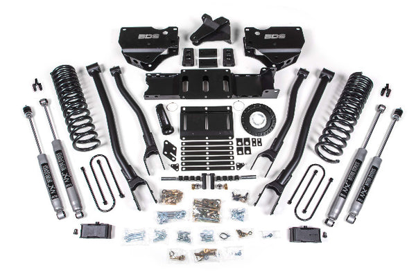 BDS 4 Inch Lift Kit W/ 4-Link RAM 3500 19-24 4WD Diesel 1668H