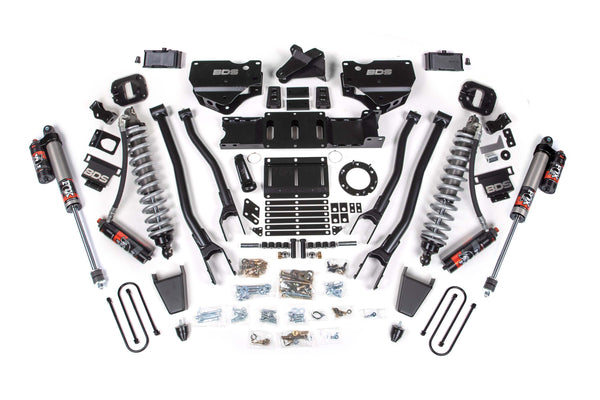 BDS 4 Inch Lift Kit W/ 4-Link Fox 2.5 Coil-over Conversion - Performance Elite RAM 3500 19-24 4WD Diesel 1670PES