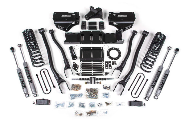 BDS 4 Inch Lift Kit W/ 4-Link RAM 3500 19-23 4WD Diesel 1670FPE