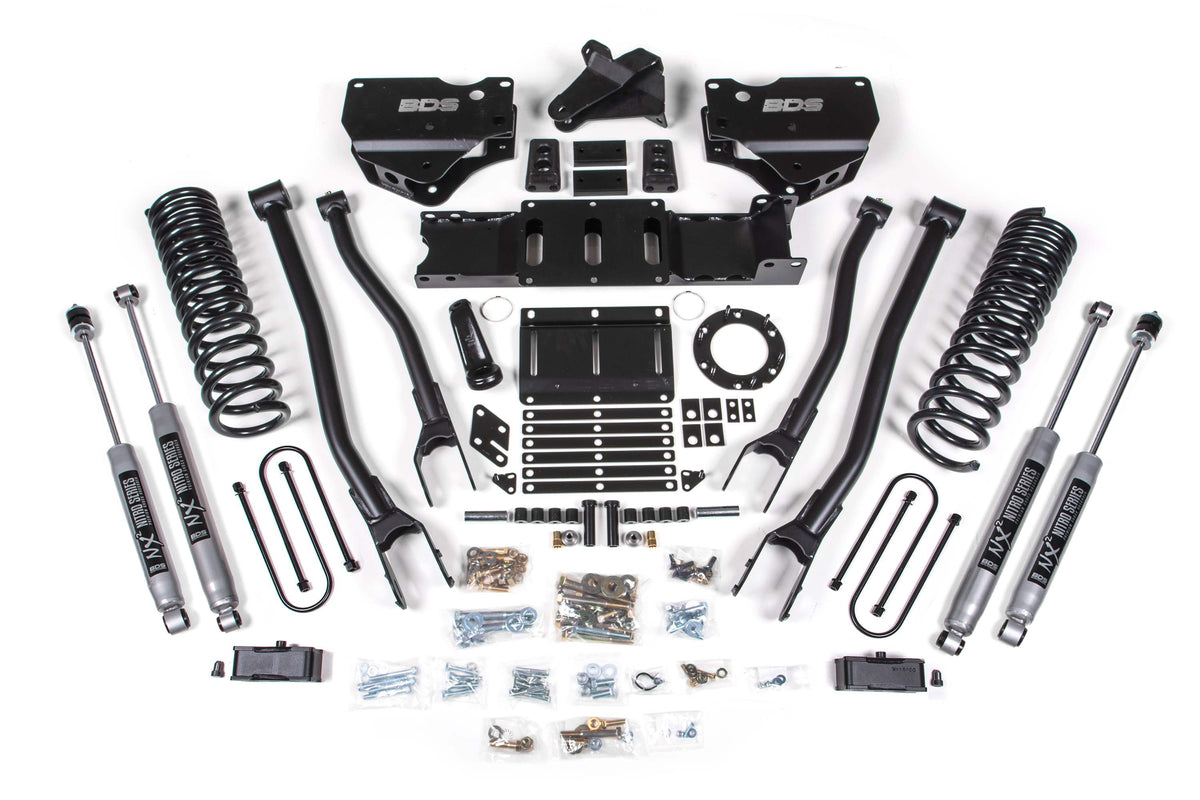 BDS 4 Inch Lift Kit W/ 4-Link Fits RAM 3500 19-24 4WD Diesel 1671H