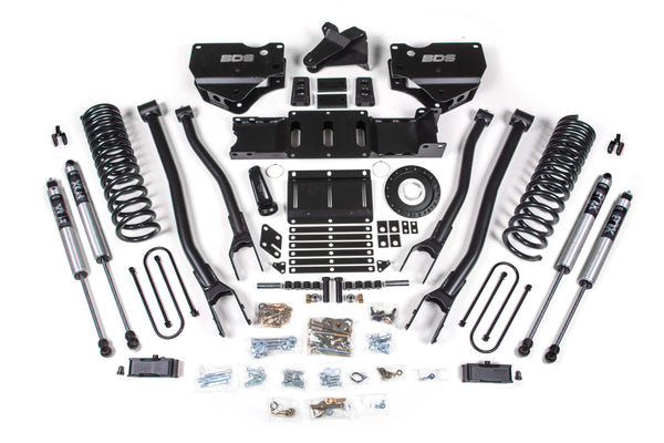 BDS 4 Inch Lift Kit W/ 4-Link RAM 3500 19-24 4WD Diesel 1673FS