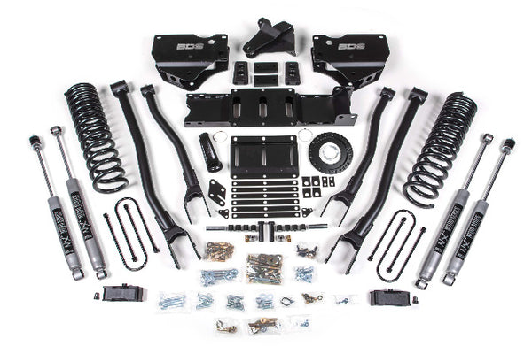 BDS 4 Inch Lift Kit W/ 4-Link RAM 3500 19-24 4WD Diesel 1673H