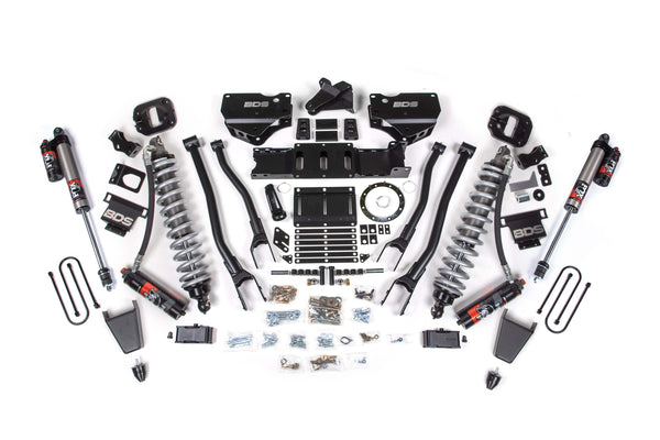 BDS 4 Inch Lift Kit W/ 4-Link Fox 2.5 Coil-over Conversion - Performance Elite RAM 3500 19-24 4WD Diesel 1673PES