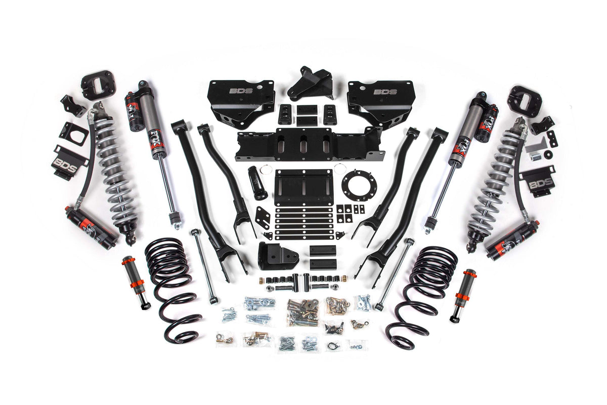 BDS 4 Inch Lift Kit W/ 4-Link FOX 2.5 Coil-over Conversion - Performance Elite Fits RAM 2500 19-24 4WD Diesel 1674PESB