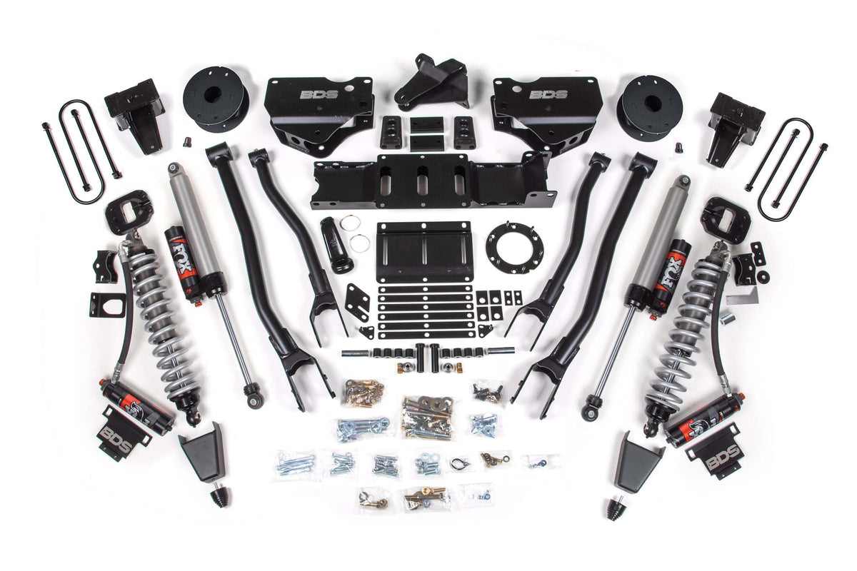 BDS 6 Inch Lift Kit W/ 4-Link FOX 2.5 Coil-over Conversion - Performance Elite Fits RAM 3500 19-24 4WD Diesel 1691PES