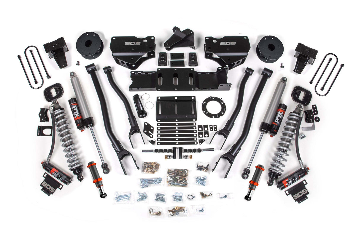 BDS 6 Inch Lift Kit W/ 4-Link FOX 2.5 Coil-over Conversion - Performance Elite Fits RAM 3500 19-24 4WD Diesel 1691PESB