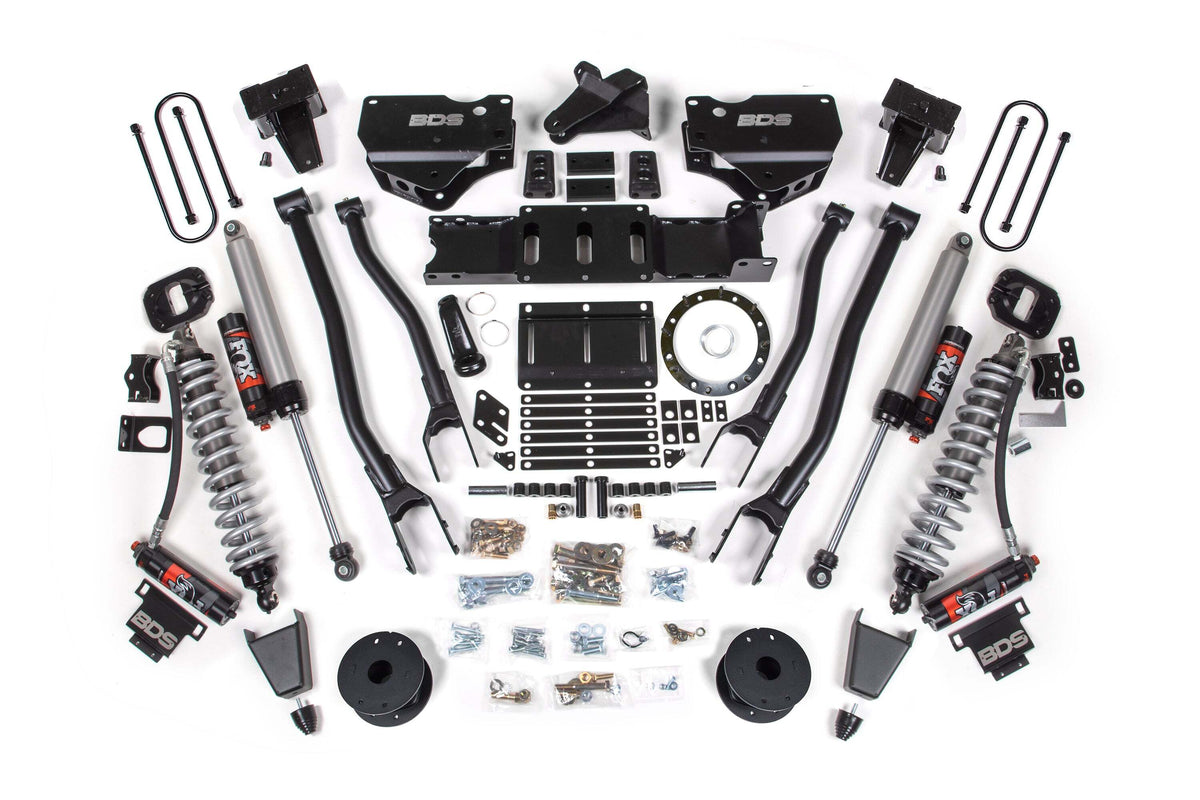 BDS 6 Inch Lift Kit W/ 4-Link FOX 2.5 Coil-over Conversion - Performance Elite Fits RAM 3500 19-24 4WD Diesel 1693PES