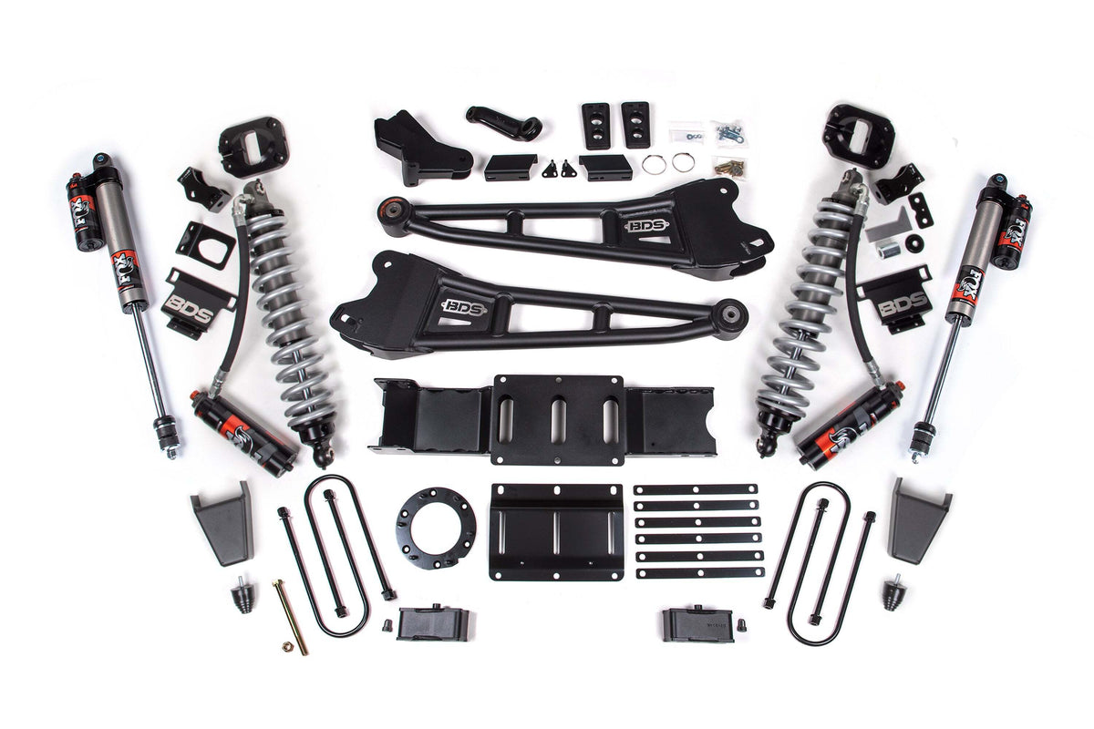 BDS 4 Inch Lift Kit W/ Radius Arm FOX 2.5 Coil-over Conversion - Performance Elite Fits RAM 3500 19-24 4WD Diesel 1704PES