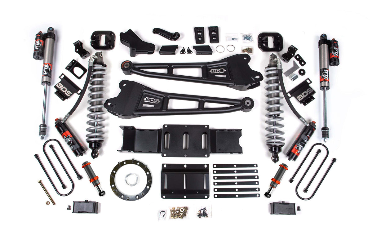 BDS 4 Inch Lift Kit W/ Radius Arm FOX 2.5 Coil-over Conversion - Performance Elite Fits RAM 3500 19-24 4WD Diesel 1706PESB