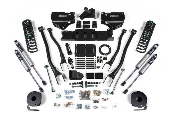 BDS 4 Inch Lift Kit W/ 4-Link RAM 2500 W/ Rear Air Ride 19-24 4WD Diesel 1715FS