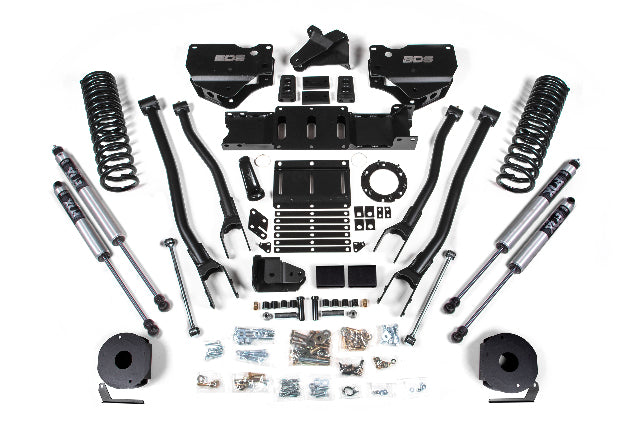 BDS 4 Inch Lift Kit w/ 4-Link Ram 2500 w/ Rear Air Ride (19-24) 4WD Diesel