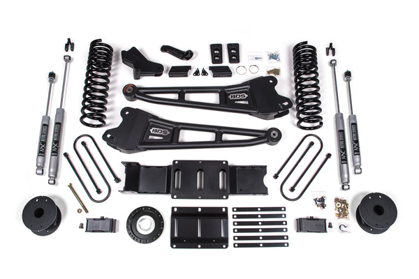 BDS 2019-2024 RAM 3500 4" Radius Arm Diesel - 3" Rear Block W/ Air Bag - 8 Bolt T-case - NX2 Shocks 1719H