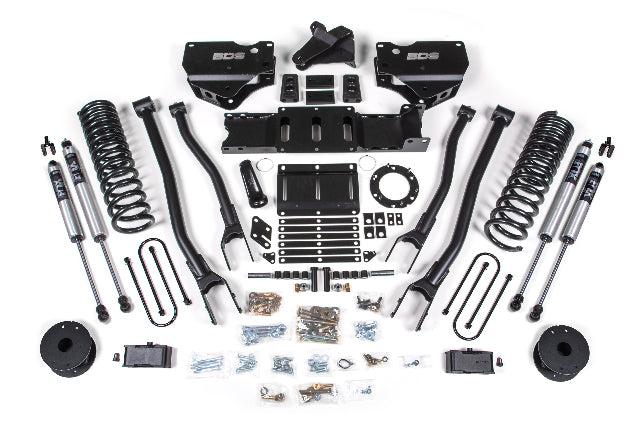 BDS 2019-2024 Fits RAM 3500 4" 4-Link Gas - 3" Rear Block W/ Air Bag - 6 Bolt T- Case - FOX Shocks 1723FS