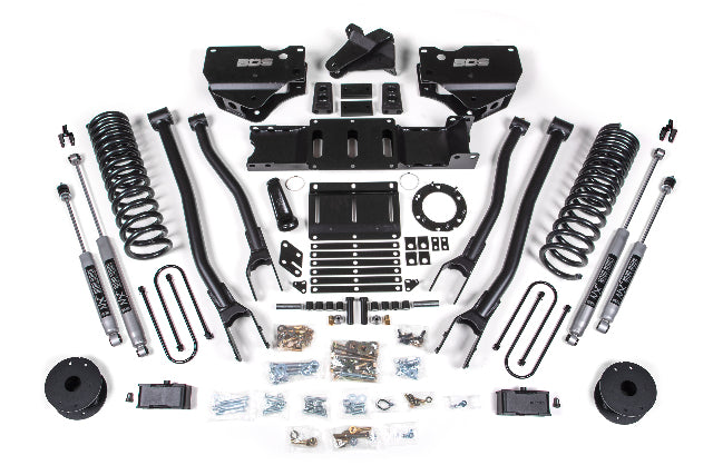 BDS 2019-2024 Fits RAM 3500 4" 4-Link Gas - 3" Rear Block W/ Air Bag - 6 Bolt T-case - NX2 Shocks 1723H